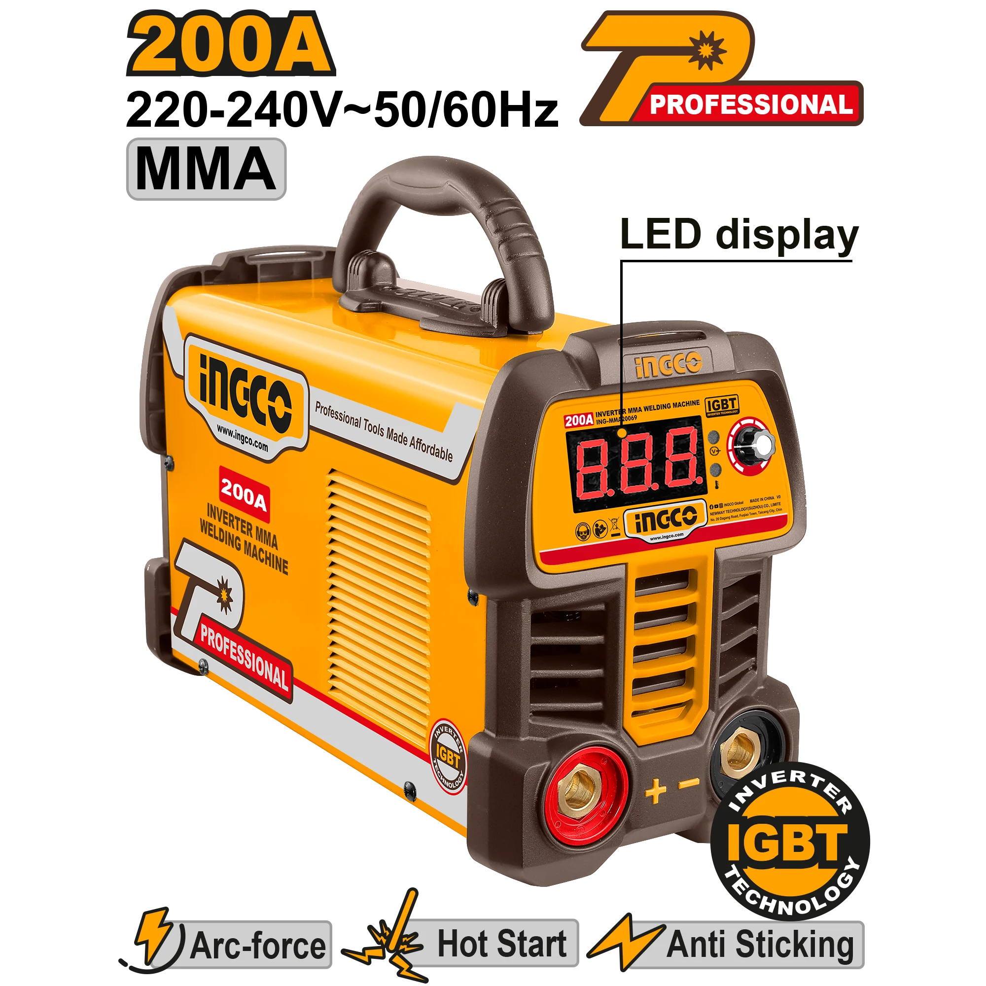 Aparat de sudat 200A INGCO ING-MMA20069