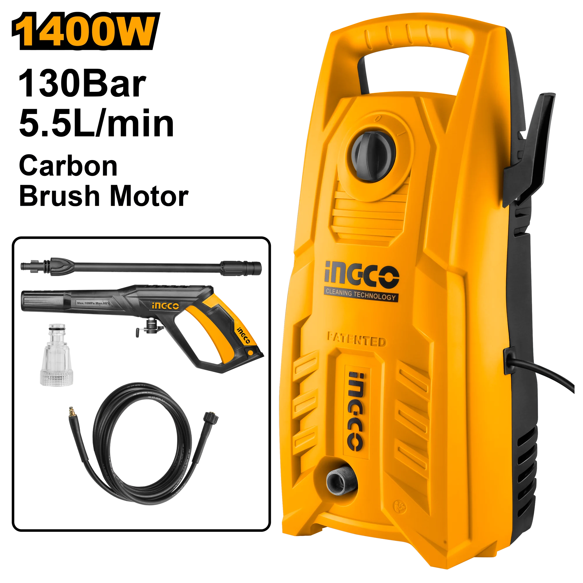 Мойка высокого давления 1400Вт INGCO HPWR14008