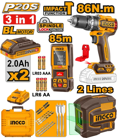 Set instrumente 3buc INGCO COSLI251189