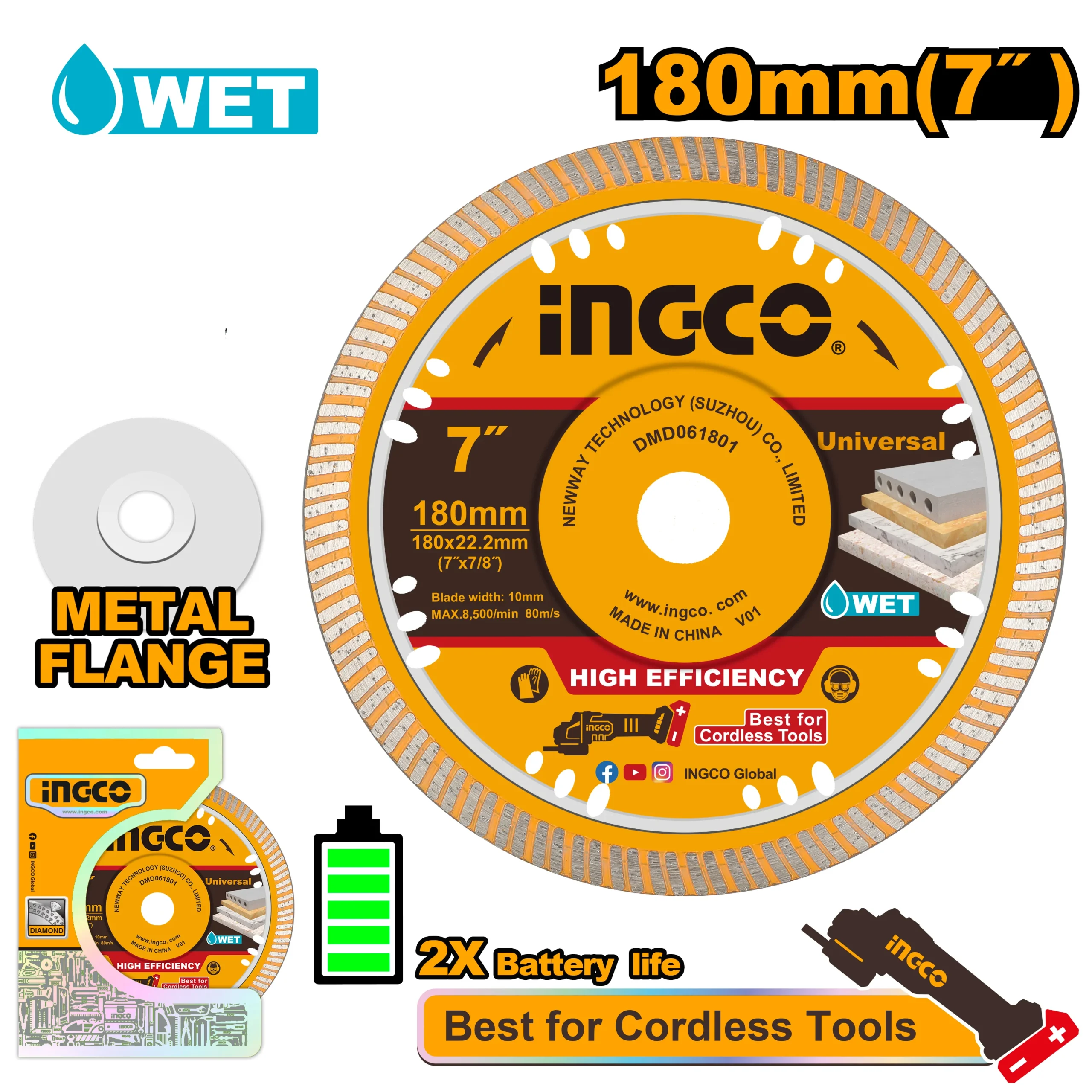 Disc diamant 180mm INGCO DMD061801