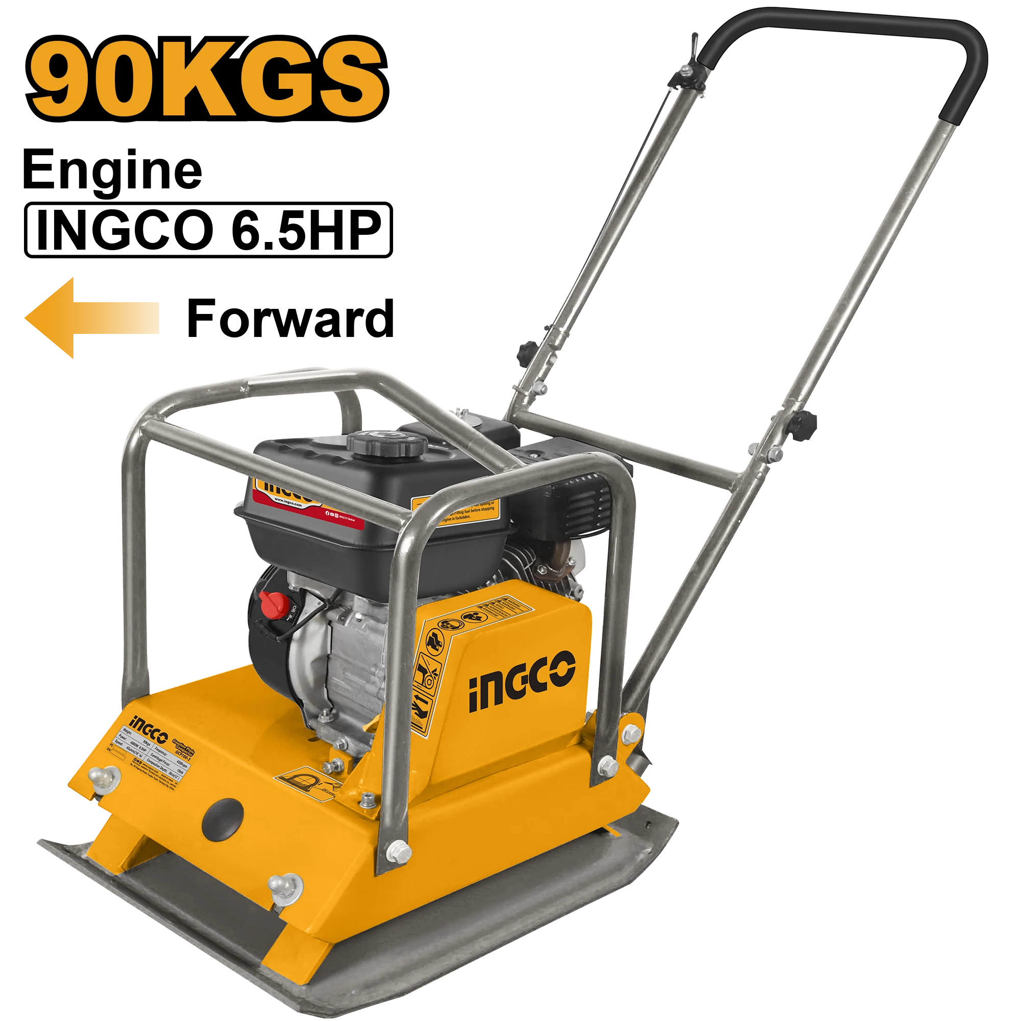 Placa compactoare pe benzină 6.5HP 90Kg INGCO GCP100-2