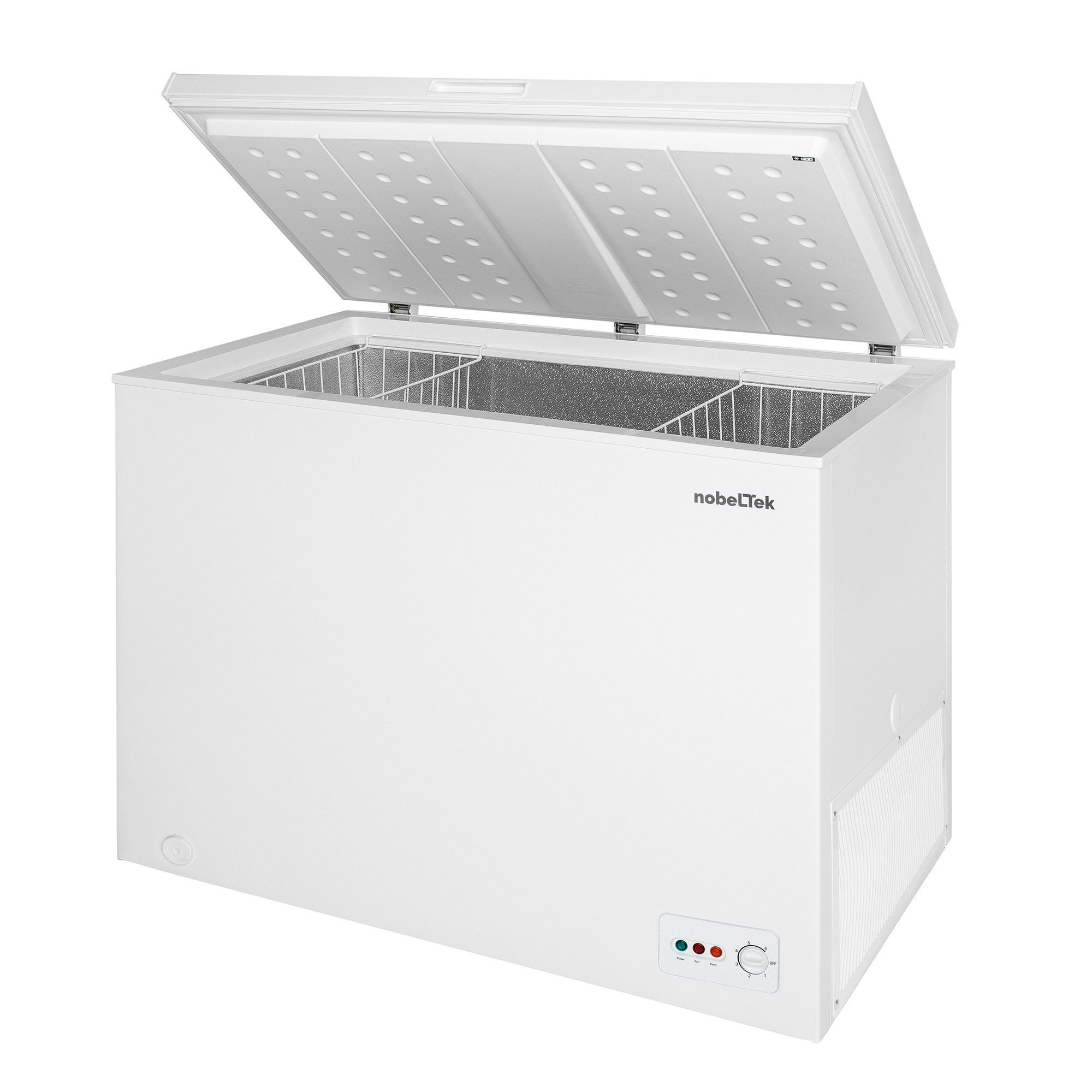 Lada frigorifica Nobeltek NCF-295E, 293 L, control mecanic, termostat reglabil, iluminare LED, functie conversie frigider-congelator, clasa E, 112x65x