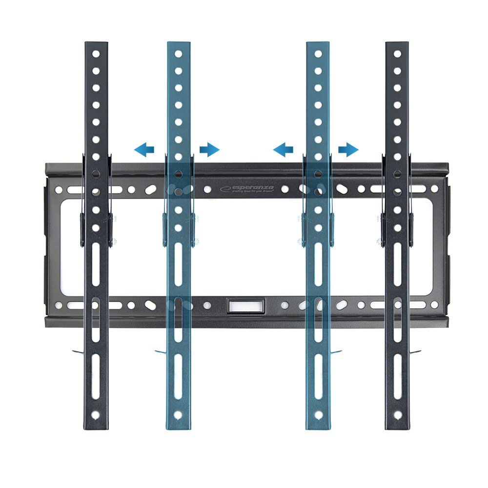 Настенный кронштейн для телевизора Esperanza HYPNOS ERW014 для 26-70", Максимальная нагрузка 30кг, Vesa 75x75-400x400мм, Расстояние от телевизора до стены: 35мм Настенный кронштейн для телевизора Esperanza HYPNOS ERW014 для 26-70