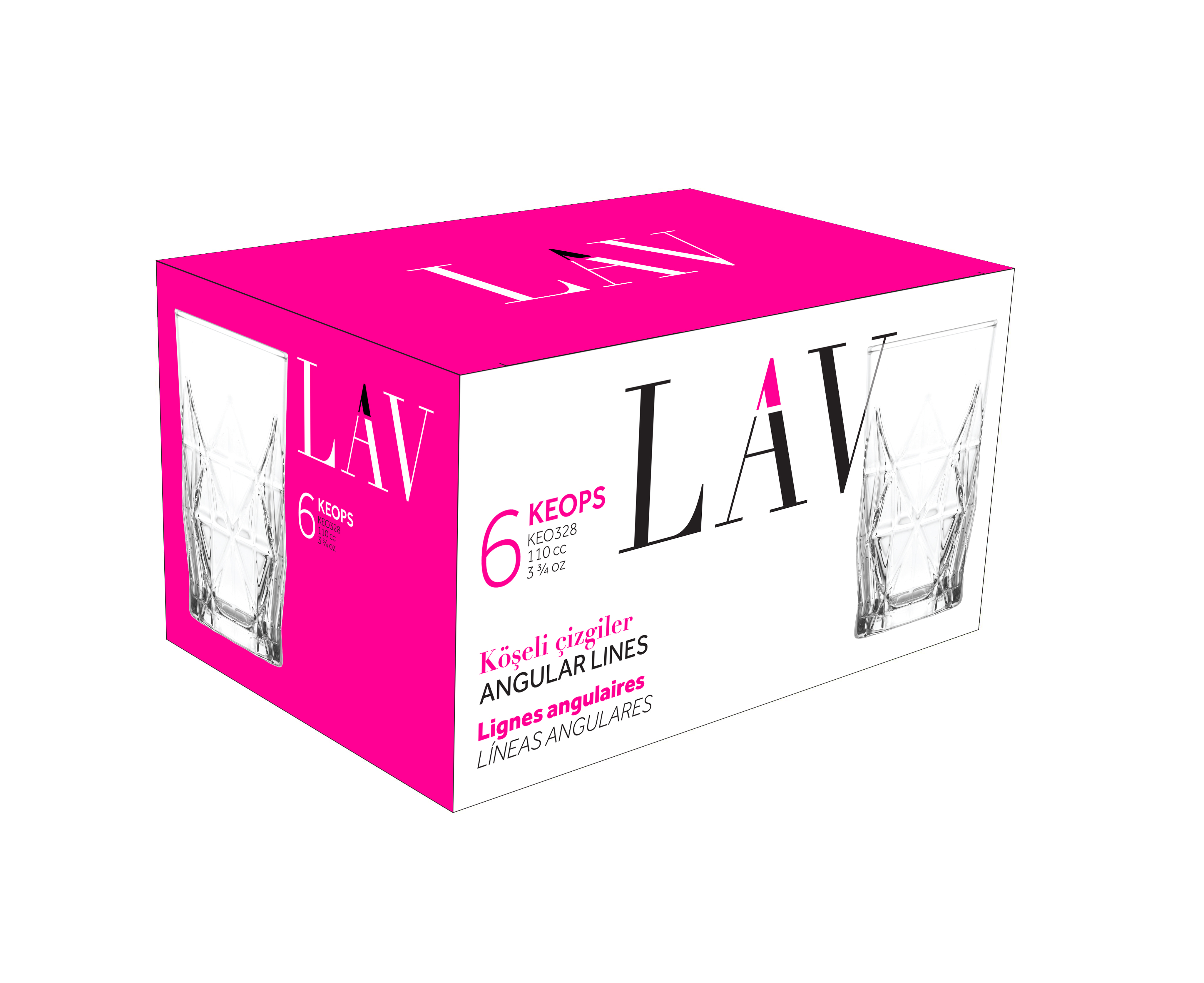 Set 6 pahare pentru apa LAV LV-KEO328F 110 ml Set 6 pahare pentru apa LAV LV-KEO328F 110 ml