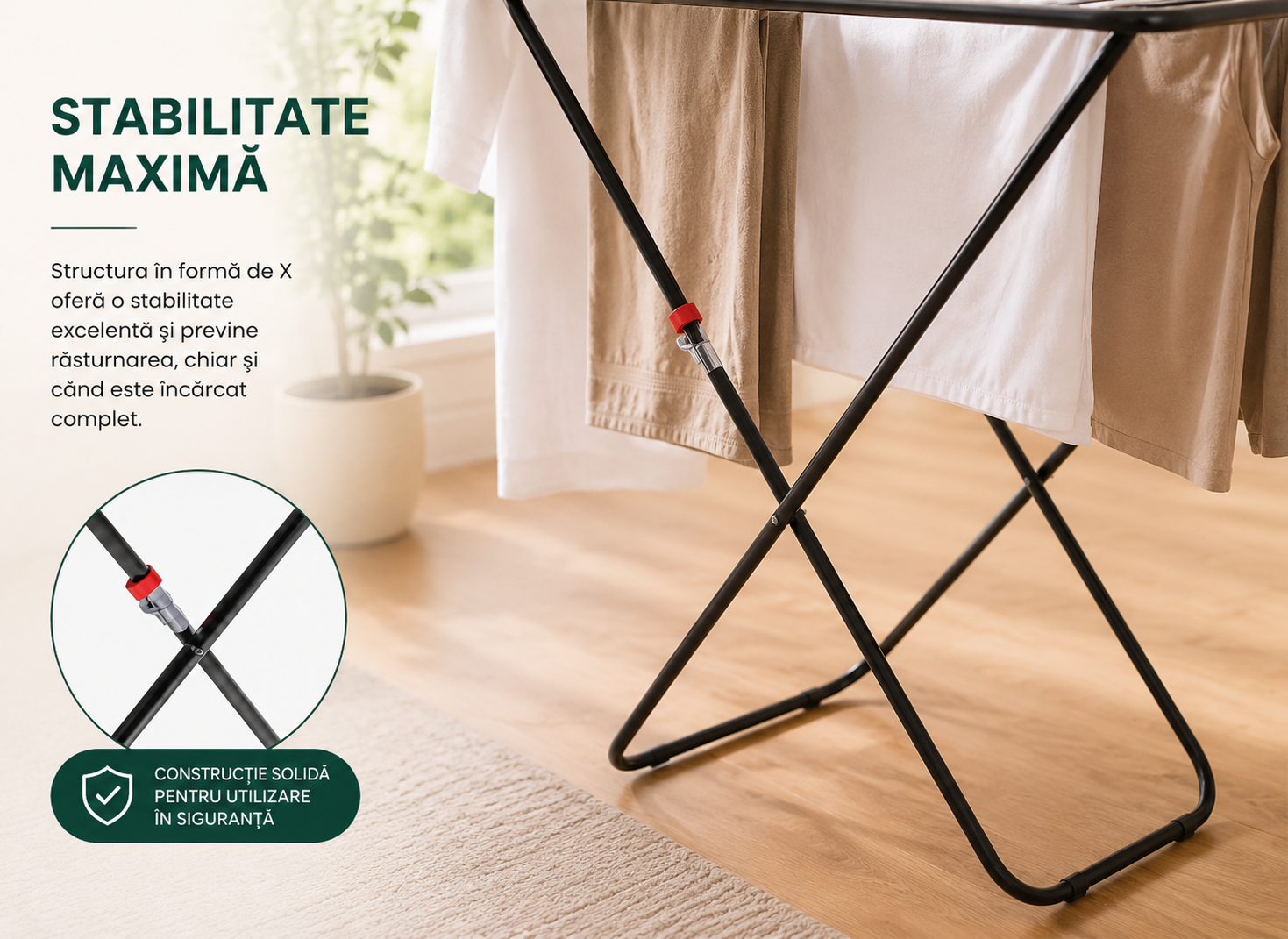 Uscator de rufe LUNARO LINEO-BK, 128 x 55 x 4 cm, 18 m, max. 15 kg, negru Uscator de rufe LUNARO LINEO-BK, 128 x 55 x 4 cm, 18 m, max. 15 kg, negru