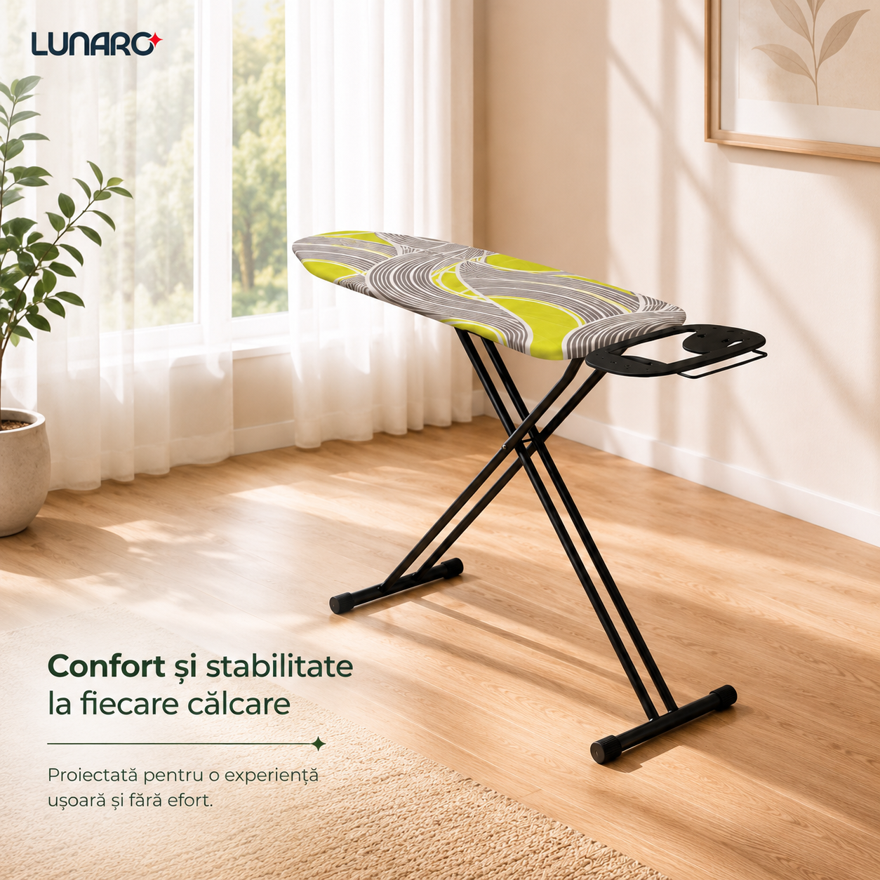 Masa de calcat LUNARO VERA-BK, plasa metalica, 120 x 38 cm, negru Masa de calcat LUNARO VERA-BK, plasa metalica, 120 x 38 cm, negru
