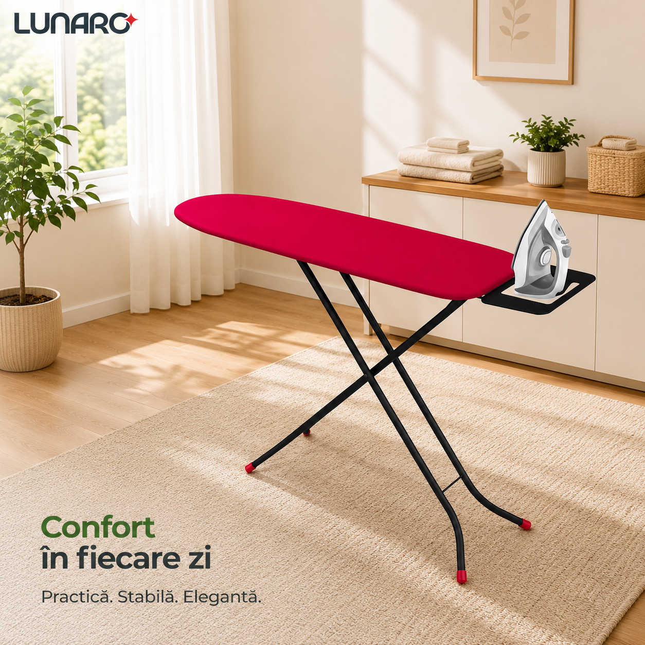 Гладильная доска LUNARO NEO-BK, металлическая сетка, 110 x 30 см, черный Гладильная доска LUNARO NEO-BK, металлическая сетка, 110 x 30 см, черный