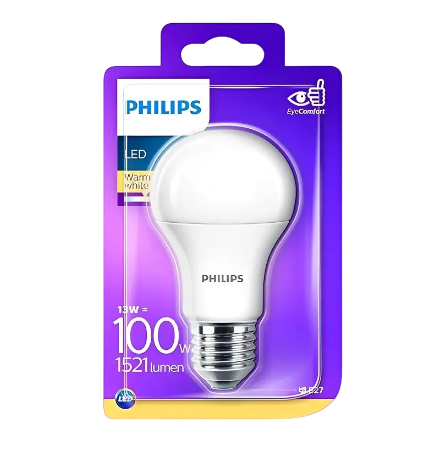 Lamp LED Philips 13W 60A E27 WW 230V FR ND
