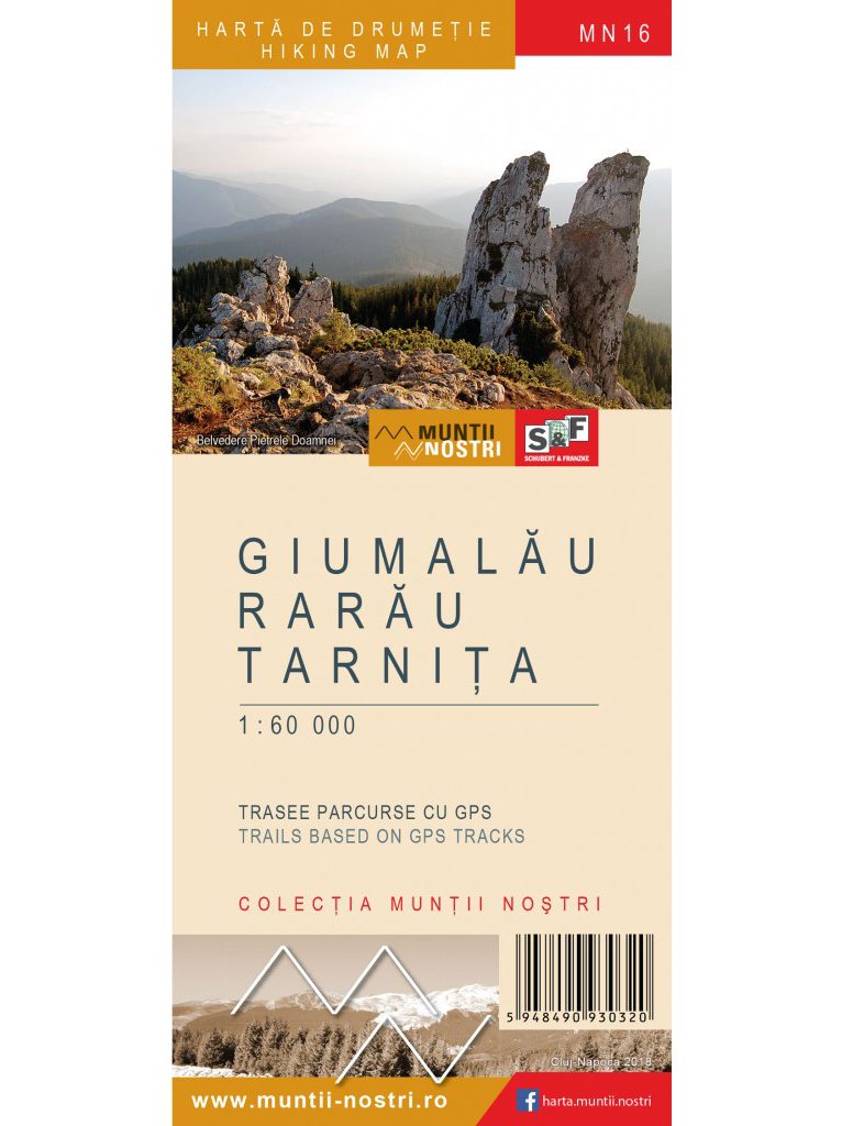 Harta turistică «Muntii Rarau Giumalau Tarnita»