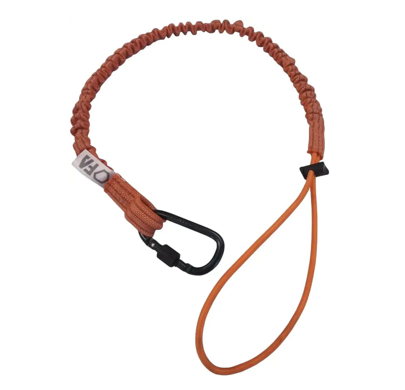 Buclă cu bandă de cauciuc First Ascent cu carabină pentru fixarea uneltelor Buclă cu bandă de cauciuc First Ascent cu carabină pentru fixarea uneltelor