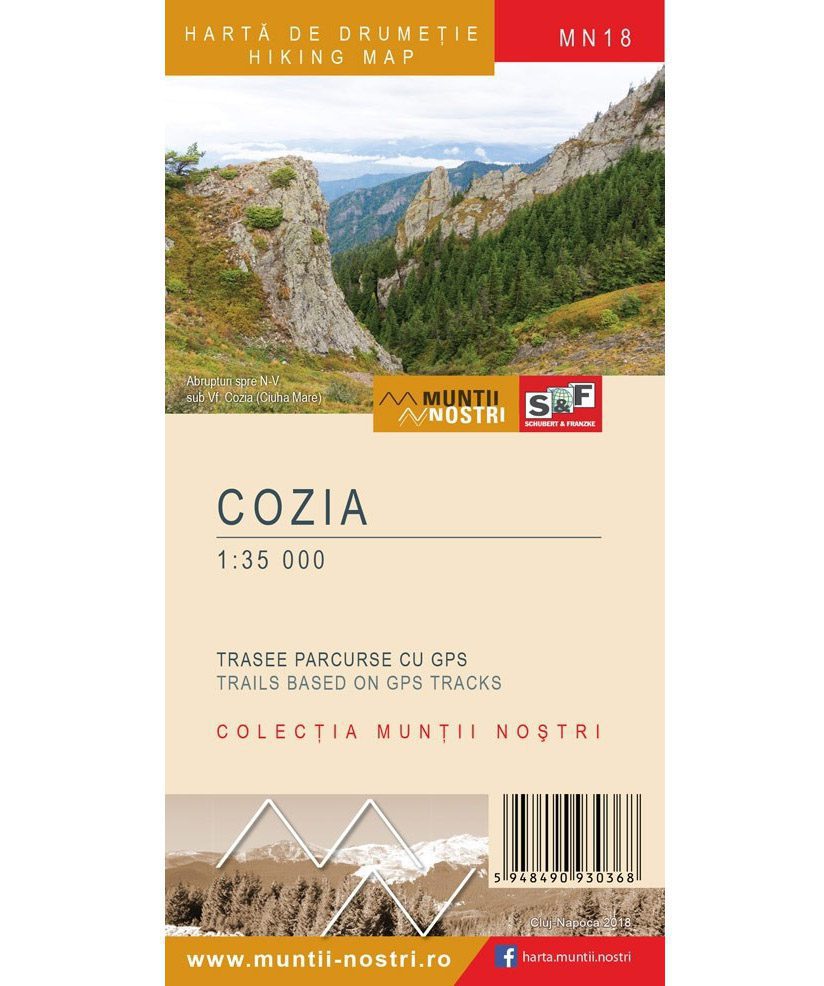 Туристическая карта «Muntii Cozia»