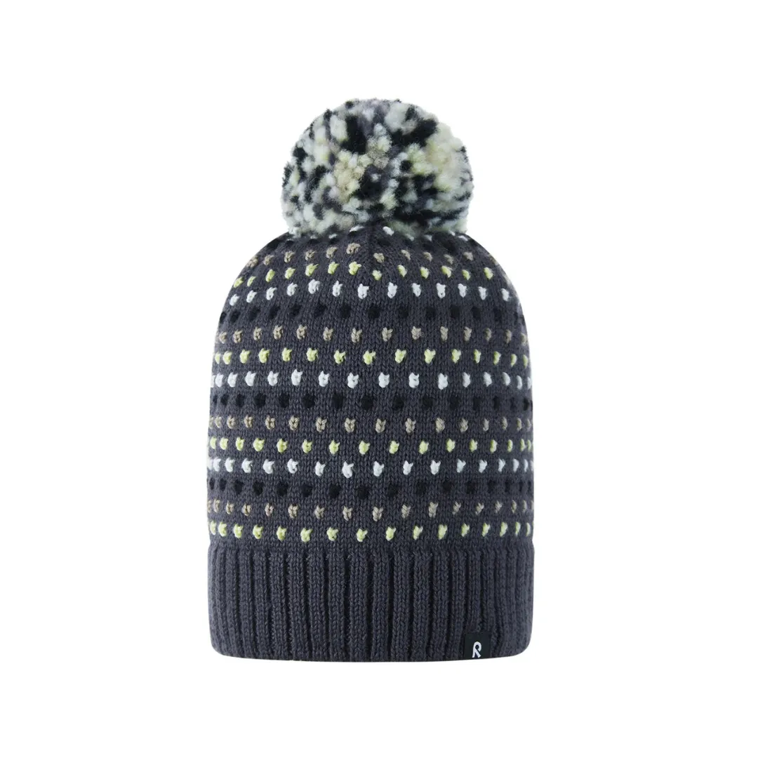 Căciulă Reima Pampula soft black (Mărime articole pentru cap: 48-50)