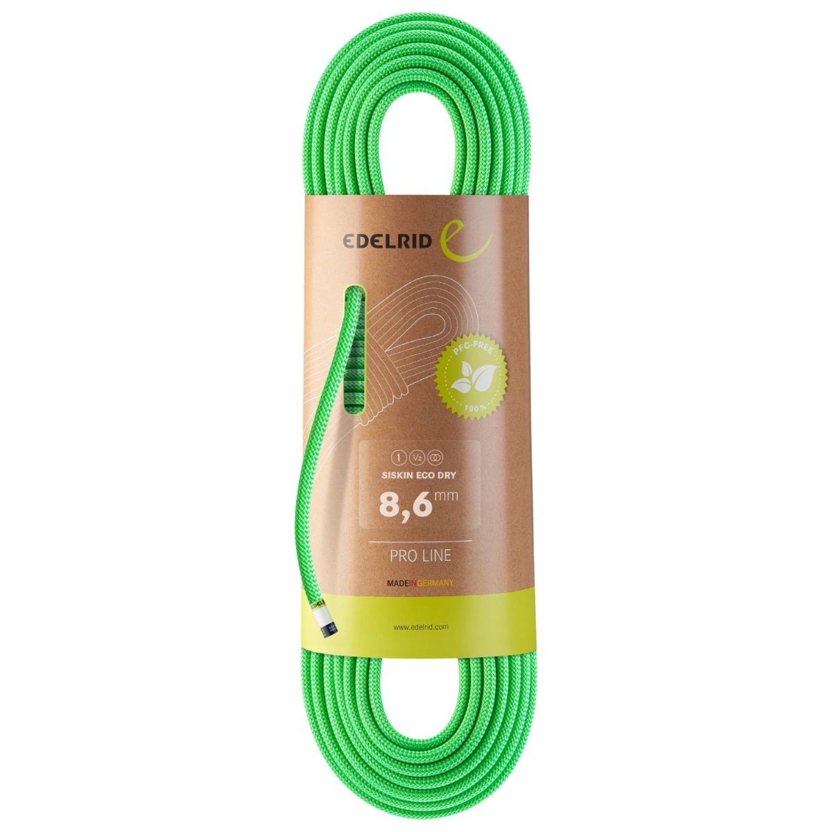 Веревка динамическая Edelrid Siskin Eco Dry 8.6mm 60m (Цвет: neon green) Веревка динамическая Edelrid Siskin Eco Dry 8.6mm 60m (Цвет: neon green)
