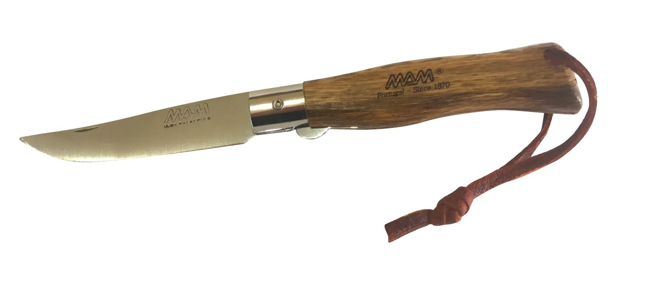 2147 MAM POCKET KNIFE WITHOUT TIP WITH BLADE LOCK AND OLIVE WOOD HANDLE