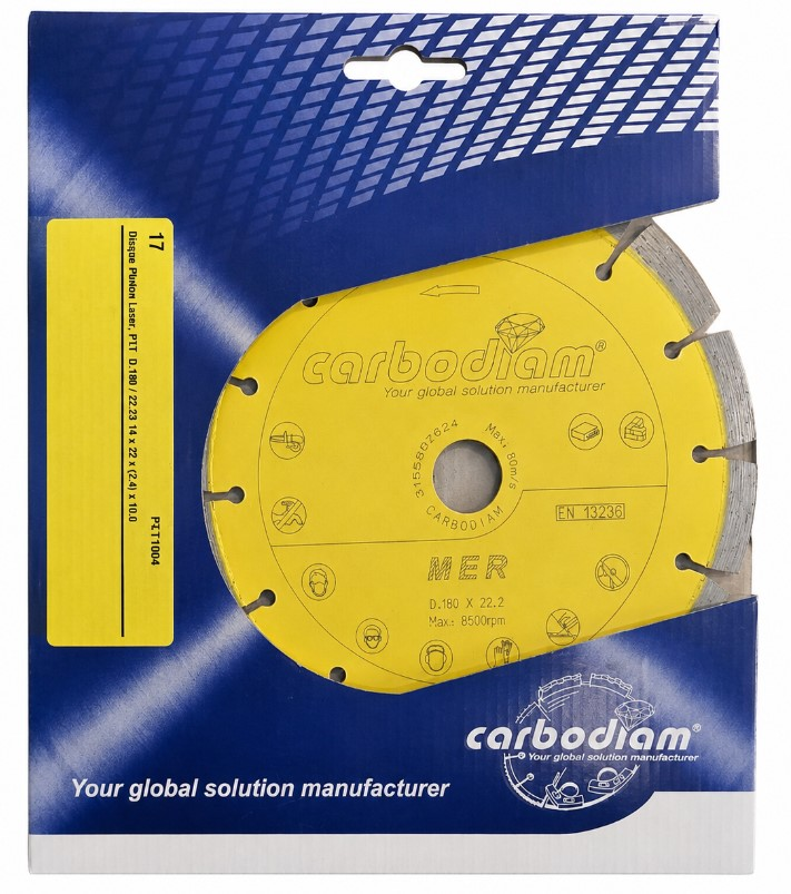 Disc diamantat p/u beton Pluton Laser 180x22.23 Carbodiam Disc diamantat p/u beton Pluton Laser 180x22.23 Carbodiam