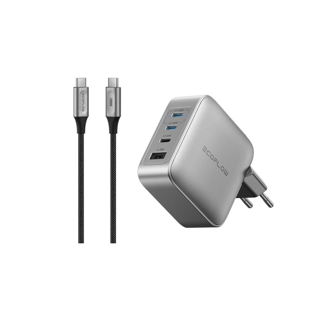 Incarcator EcoFlow RAPID Pro Charger (140W, 4 Ports, GaN) Incarcator EcoFlow RAPID Pro Charger (140W, 4 Ports, GaN)