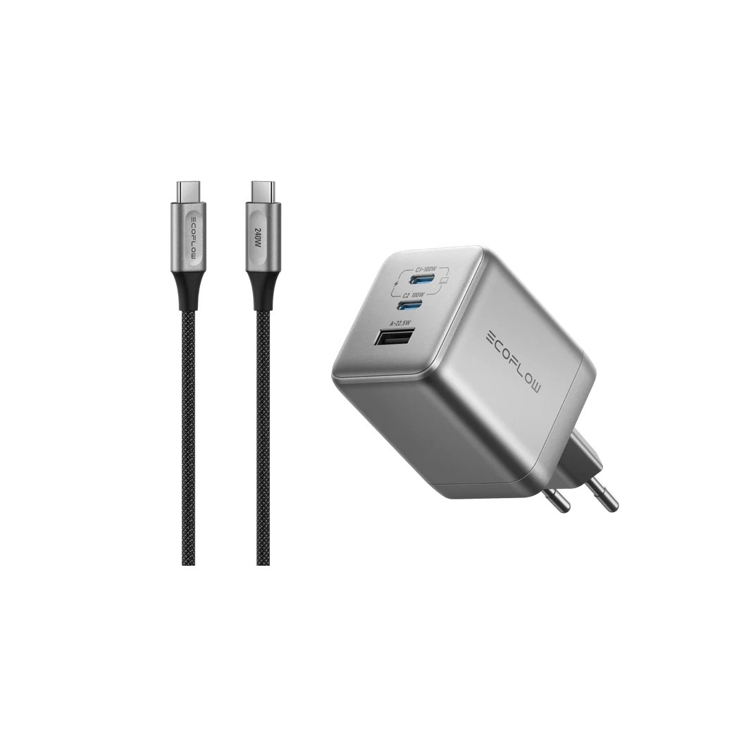 Зарядное устройство EcoFlow RAPID Pro GaN / 100W / 3 Порта Зарядное устройство EcoFlow RAPID Pro GaN / 100W / 3 Порта