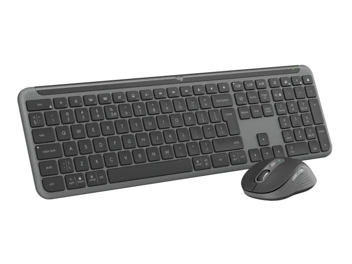 Tastatura si Mouse Wireless Logitech Signature Slim MK950, Graphite Tastatura si Mouse Wireless Logitech Signature Slim MK950, Graphite