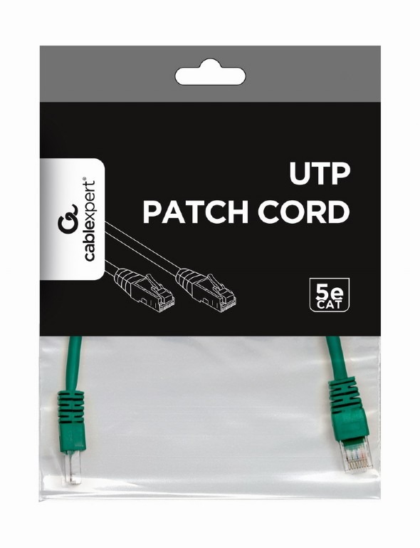 UTP Cat.5e Patch cord, 0.25m, Green UTP Cat.5e Patch cord, 0.25m, Green