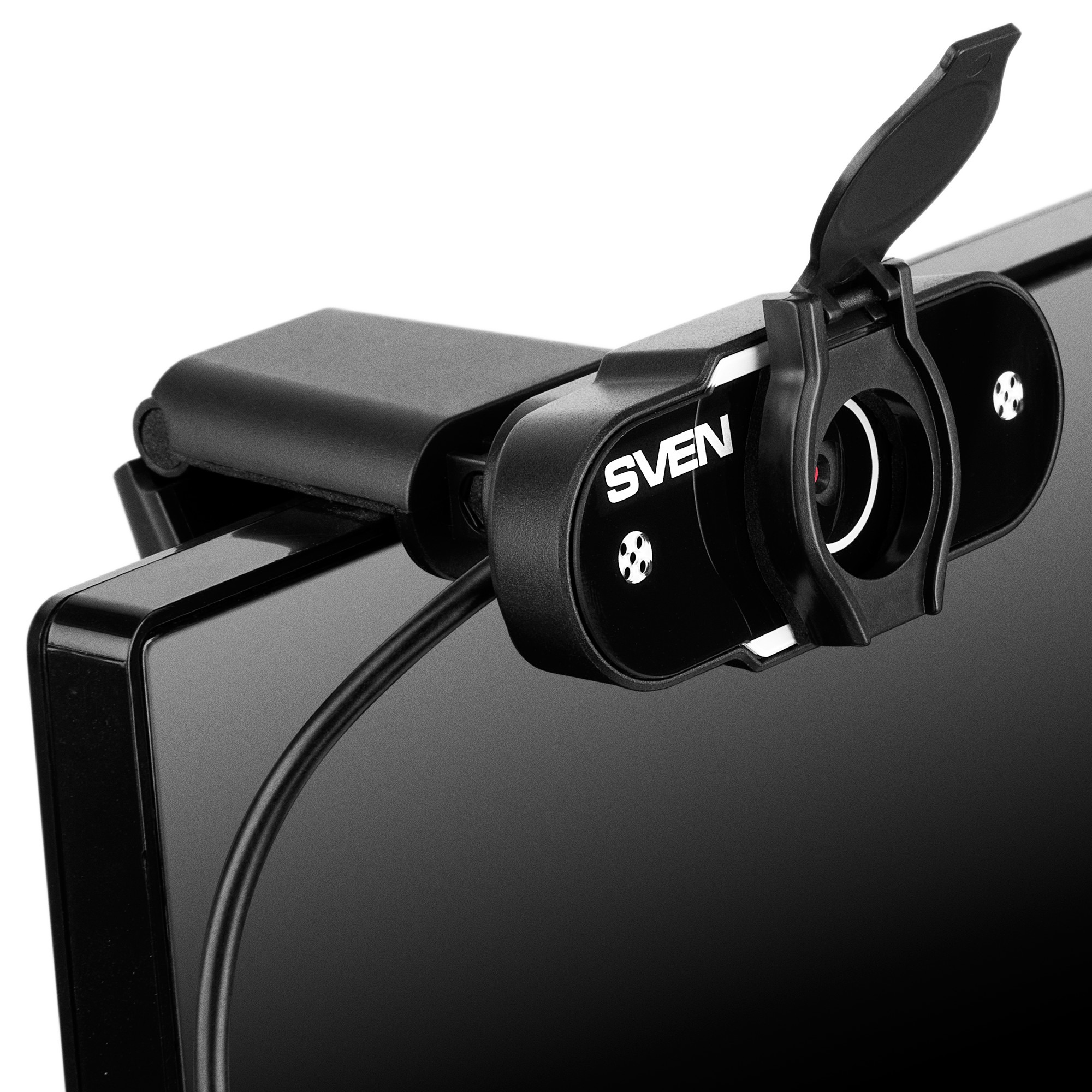 Camera SVEN IC-915 HD, Microphone, 720p/30fps HD pixel CMOS sensor, USB2.0, 3.5mm jack, Protective lens shield, Black Camera SVEN IC-915 HD, Microphone, 720p/30fps HD pixel CMOS sensor, USB2.0, 3.5mm jack, Protective lens shield, Black