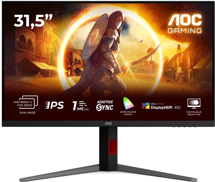 31.5” Monitor Gaming AOC U32G4U / 4K/ 0.5ms/ 320Hz/ Black 31.5” Monitor Gaming AOC U32G4U / 4K/ 0.5ms/ 320Hz/ Black