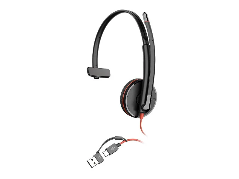 Монофонические наушники Poly Blackwire 3210 / +USB-C/A Adapter Монофонические наушники Poly Blackwire 3210 / +USB-C/A Adapter