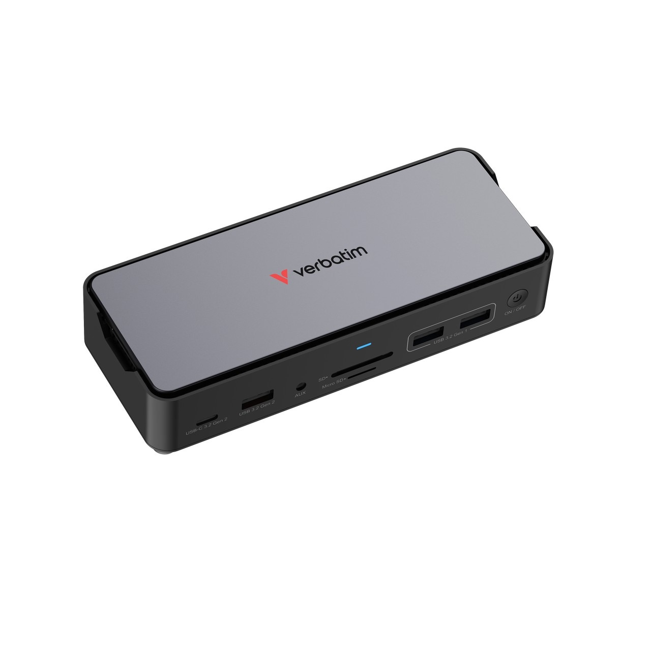 Док-станция Verbatim Pro / 15 портов / NVMe 256GB / 8K HDMI / USB 10Ggps / USB-C 100W Док-станция Verbatim Pro / 15 портов / NVMe 256GB / 8K HDMI / USB 10Ggps / USB-C 100W