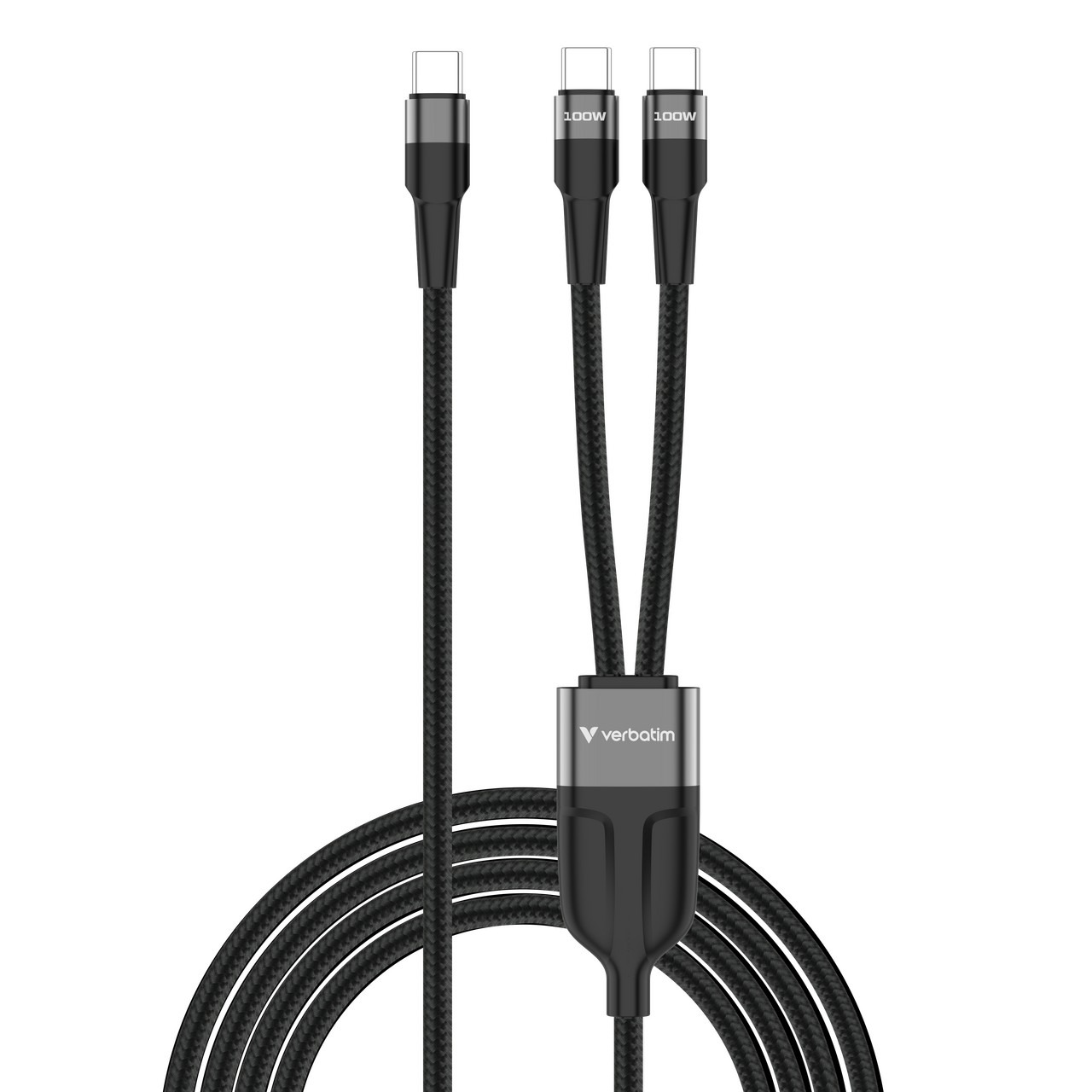 Кабель USB-C to Dual USB-C Verbatim Sync & Charge 100W / 1.5 m Кабель USB-C to Dual USB-C Verbatim Sync & Charge 100W / 1.5 m