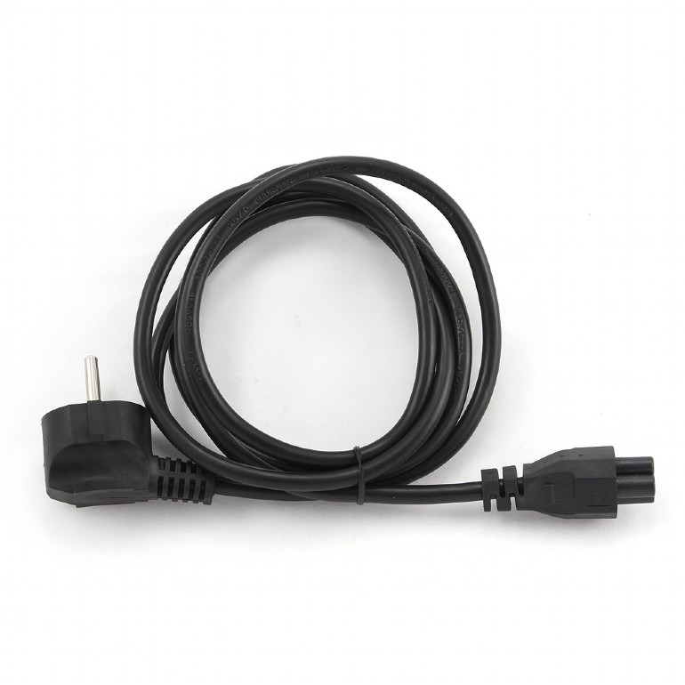 Power cord - 1.8m - Cablexpert PC-186-ML12, 1.8 m, Schuko input / C5 output, VDE approved, Molded plugs, Black Power cord - 1.8m - Cablexpert PC-186-ML12, 1.8 m, Schuko input / C5 output, VDE approved, Molded plugs, Black
