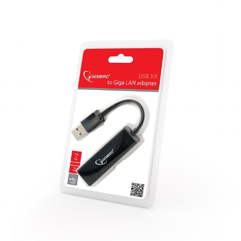 USB 3.0 / Gigabit Ethernet Adapter / Gembird NIC-U3-02 USB 3.0 / Gigabit Ethernet Adapter / Gembird NIC-U3-02