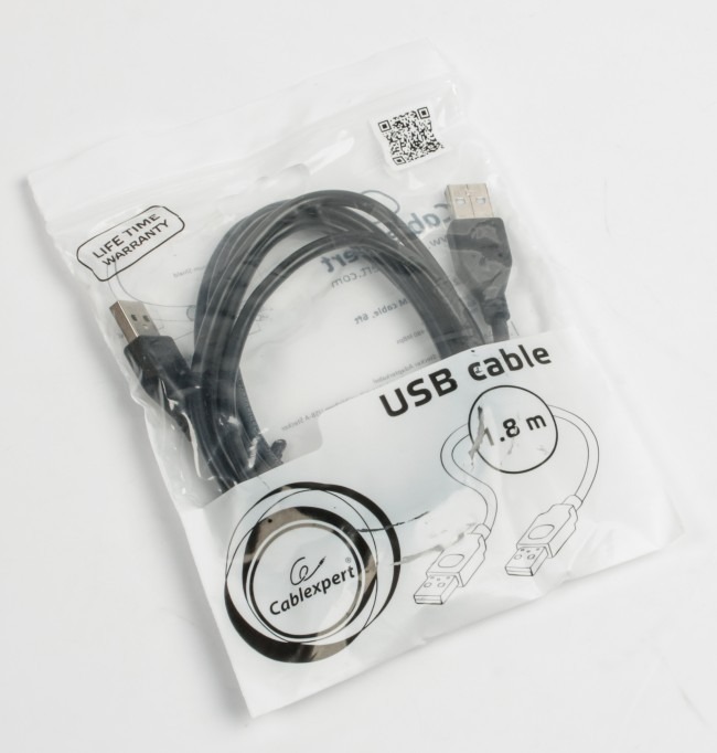 Cable USB2.0 - 1.8m - Cablexpert CCP-USB2-AMAM-6, 1.8 m, USB 2.0 A-plug to A-plug, Black Cable USB2.0 - 1.8m - Cablexpert CCP-USB2-AMAM-6, 1.8 m, USB 2.0 A-plug to A-plug, Black