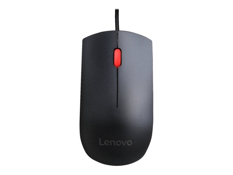 Lenovo ThinkPad Essential Wireless Mouse - 1,200 DPI optical sensor, 2.4GHz wireless via USB-A nano receiver, 3 buttons, full-size ambidextrous design, AA battery powered, 60g, Black.
