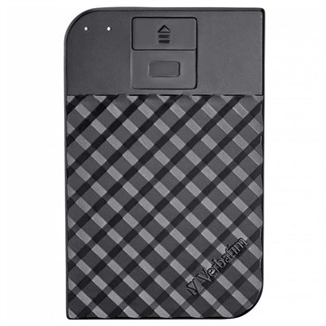 2.5” External HDD 1.0TB (USB3.1/USB-C) Verbatim ”Fingerprint Secure”, Black, 256-bit AES hardware security encryption with fingerprint, Enclosure material: Plastic and Aluminium
