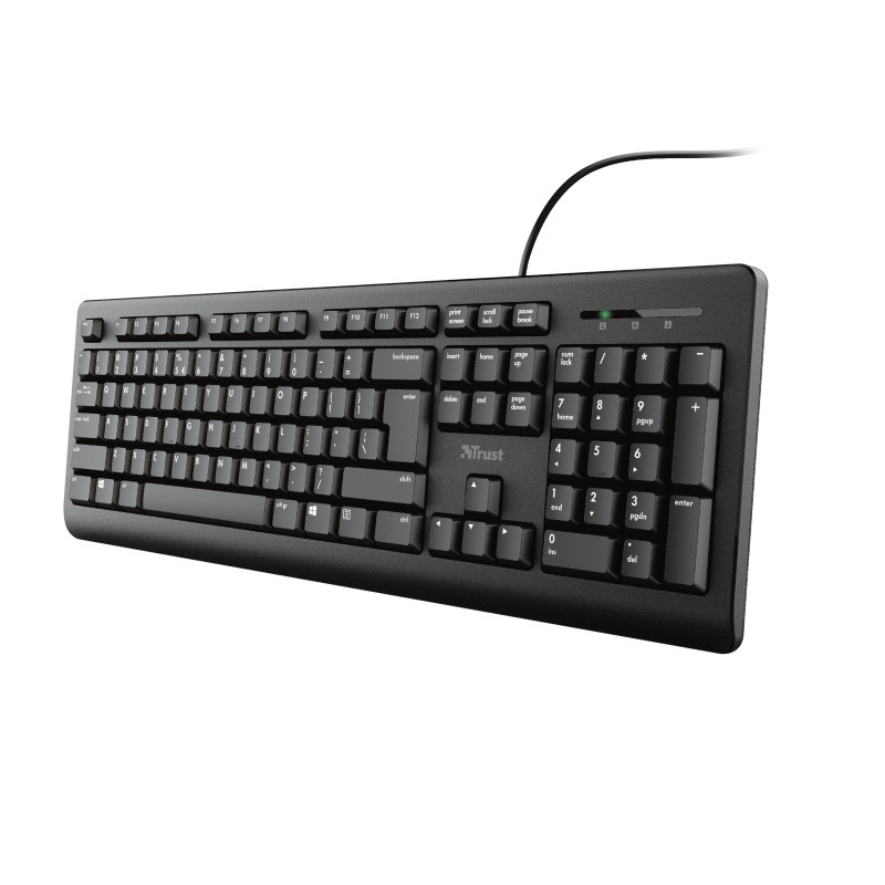 Trust Primo Keyboard, Silent typing, Spill-resistant, RU, USB, 1.8m, Black Trust Primo Keyboard, Silent typing, Spill-resistant, RU, USB, 1.8m, Black