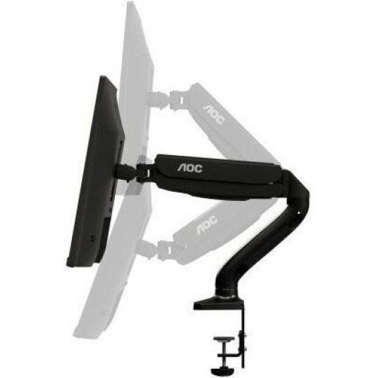 Arm for 1 monitors 13”-31.5” - AOC AS110D0 Black, Desk Clamp/Grommet, Aluminum structure, Gas spring, Height adjustment, Max.Load: 2-9kg, Tilt: '-90°~+85° Arm for 1 monitors 13”-31.5” - AOC AS110D0 Black, Desk Clamp/Grommet, Aluminum structure, Gas spring, Height adjustment, Max.Load: 2-9kg, Tilt: '-90°~+85°