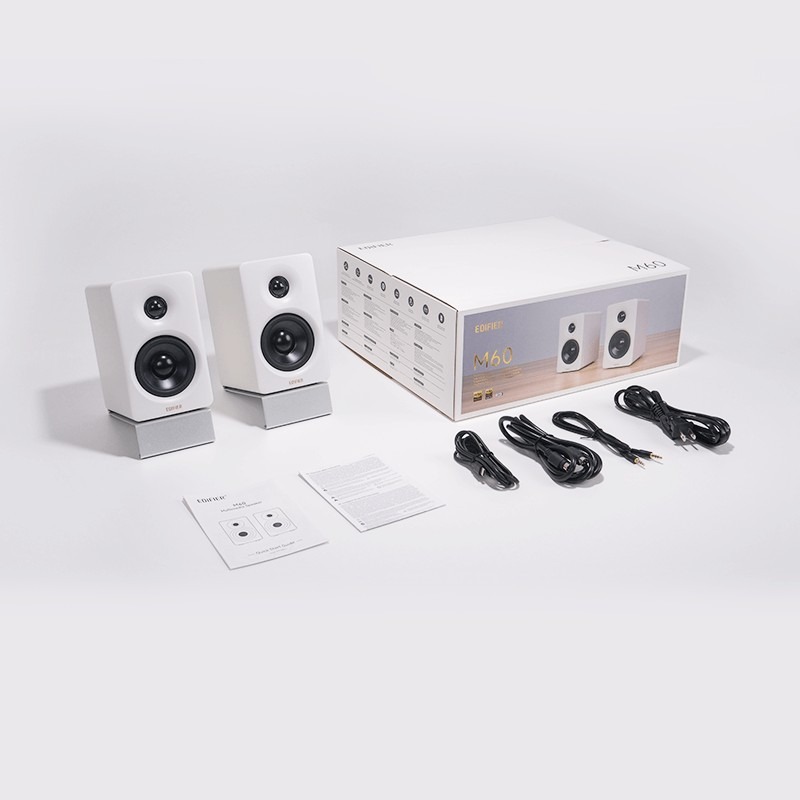 Boxe Edifier M60 White/ 66W RMS/ Bluetooth/ 3.5mm AUX/ USB-C audio inputs Boxe Edifier M60 White/ 66W RMS/ Bluetooth/ 3.5mm AUX/ USB-C audio inputs