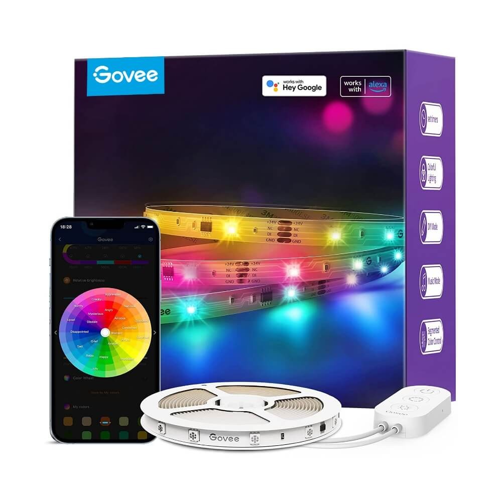 Светодиодная лента GOVEE RGBIC Basic / 10m / Multicolor / Wi-Fi / Bluetooth Светодиодная лента GOVEE RGBIC Basic / 10m / Multicolor / Wi-Fi / Bluetooth