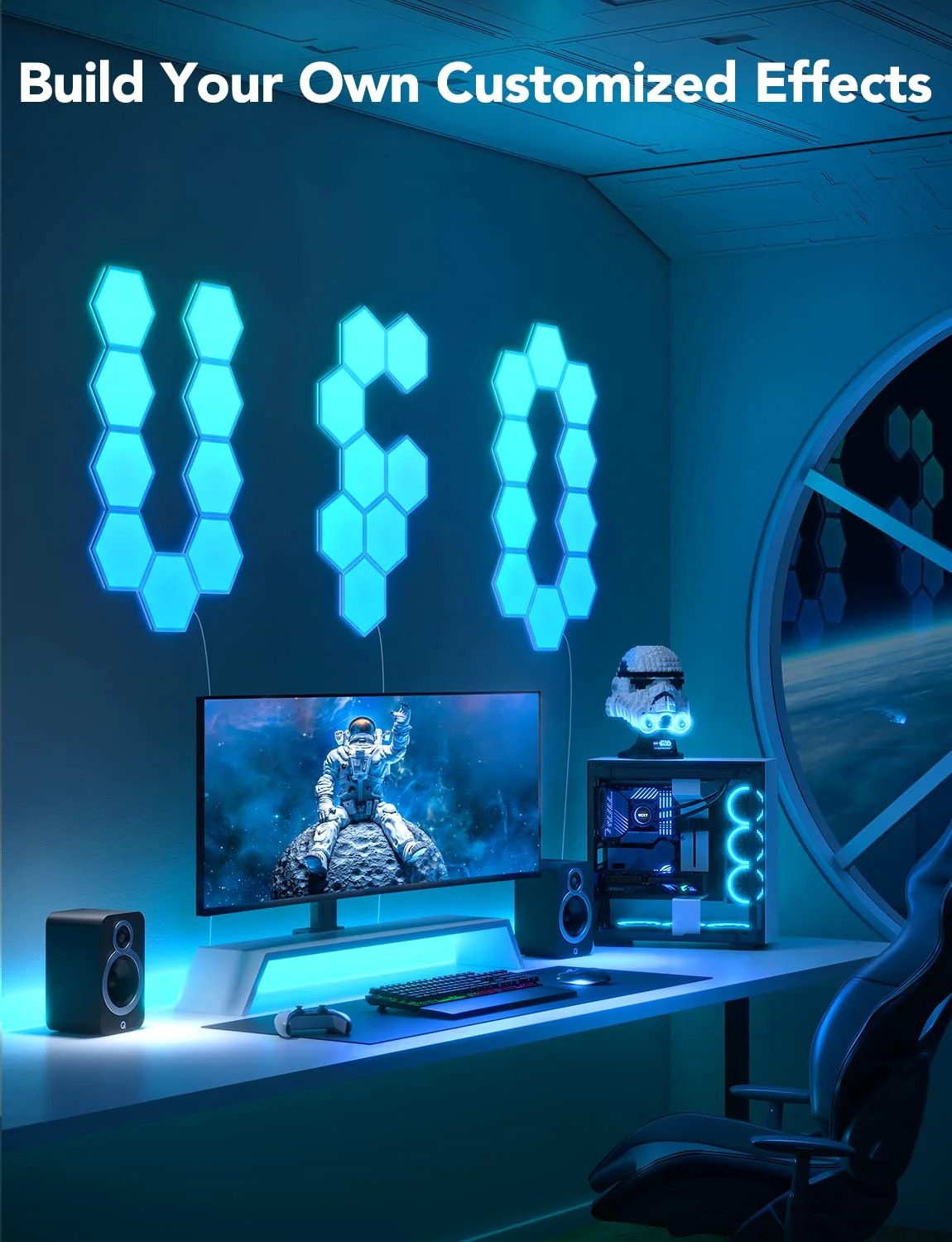 Шестиугольные световые панели GOVEE Glide Hexa Light Panels / 10 Pack / Wi-Fi + BT / Multicolor Шестиугольные световые панели GOVEE Glide Hexa Light Panels / 10 Pack / Wi-Fi + BT / Multicolor