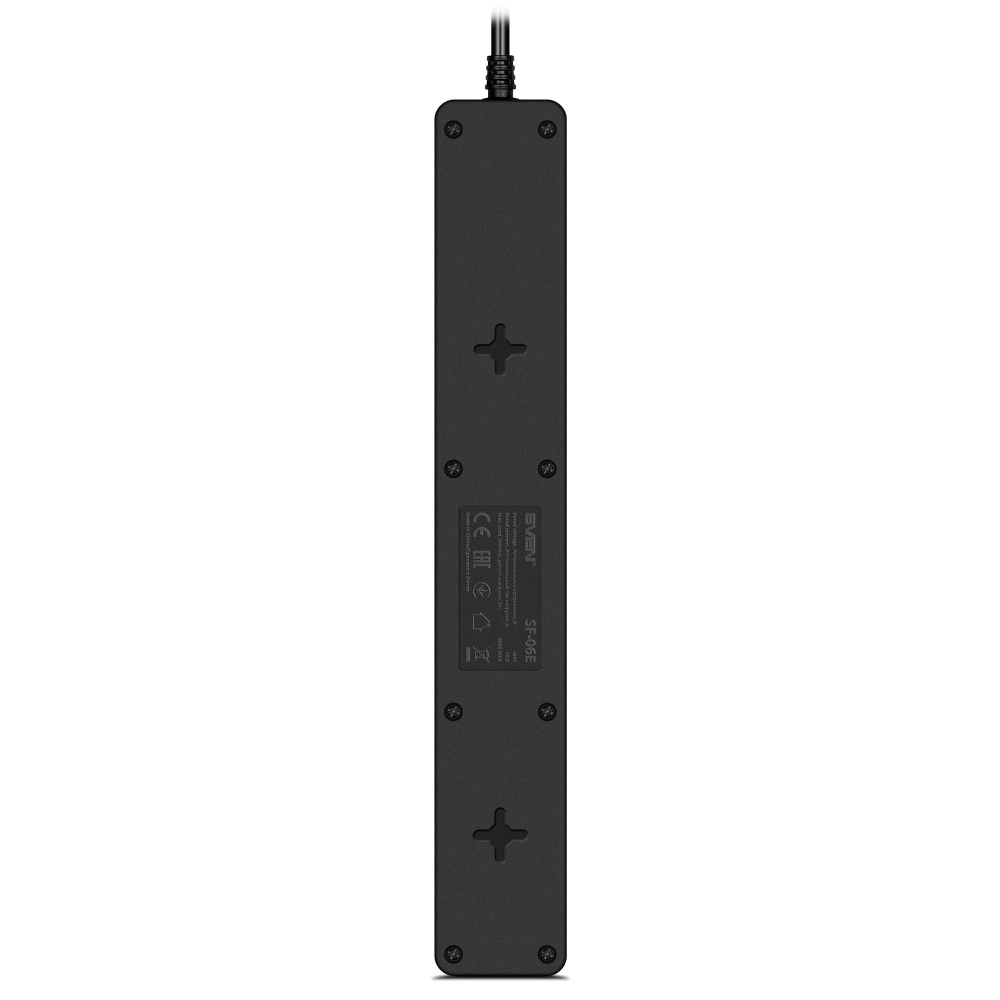 Фильтр сетевой SVEN SF-06E/ 6 Sockets/ 2300W/ 5.0m/ Black Фильтр сетевой SVEN SF-06E/ 6 Sockets/ 2300W/ 5.0m/ Black