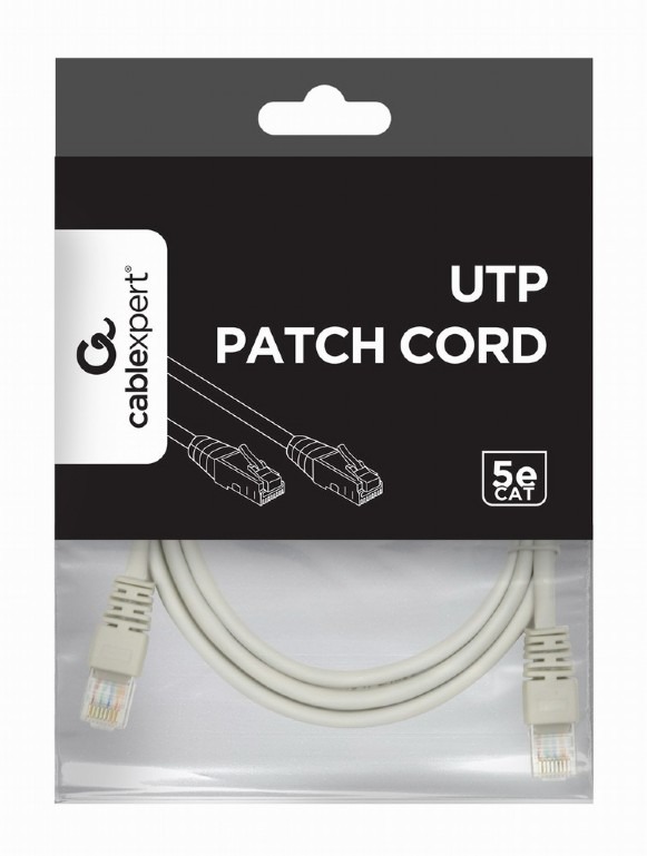 UTP Cat.5e Patch cord, 1.5m, Grey UTP Cat.5e Patch cord, 1.5m, Grey
