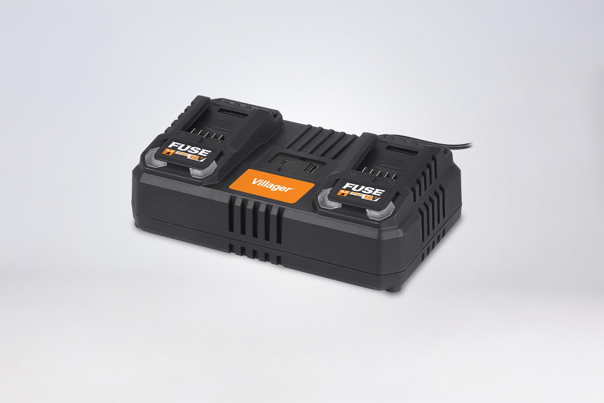 Incarcator dublu baterii FUSE 18V 2x3.5A Incarcator dublu baterii FUSE 18V 2x3.5A