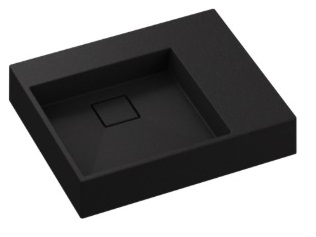 Envole 600 lavoar SANDONNA pe blat (Negru metalic)