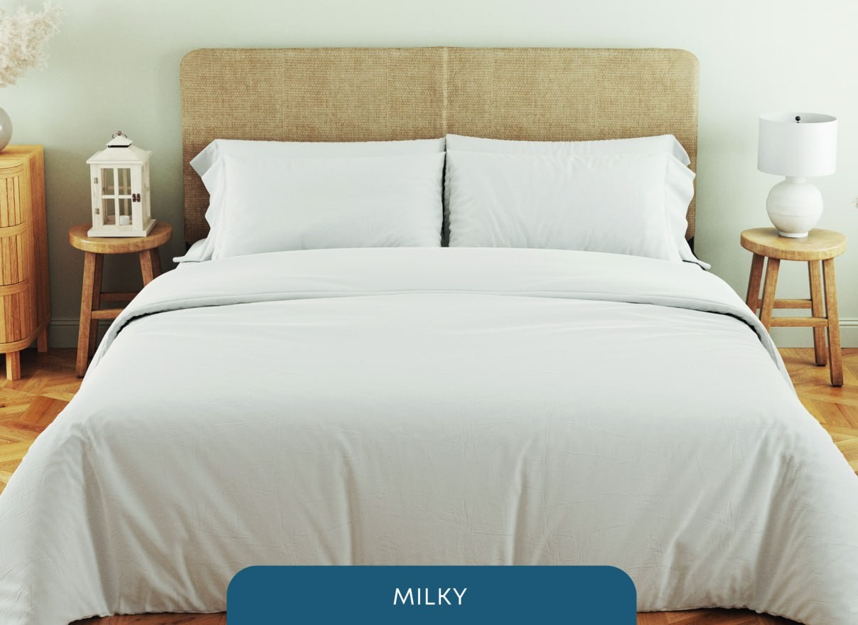 Set de lenjerie pentru pat Relaxe Home Soft Dreams 200 x 220 cm Milky