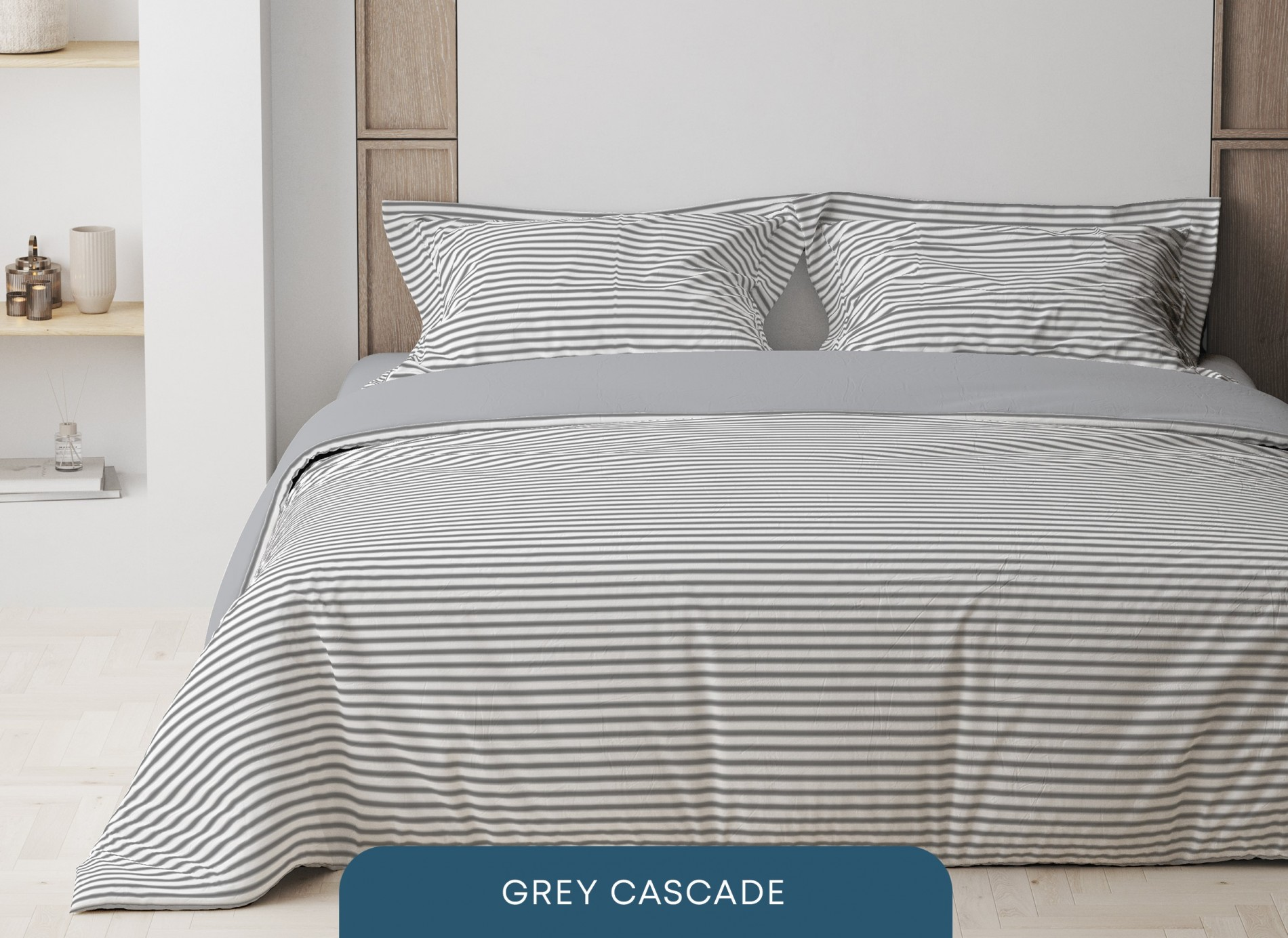 Set de lenjerie pentru pat Relaxe Home Soft Dreams 200 x 220 cm Grey Cascade Set de lenjerie pentru pat Relaxe Home Soft Dreams 200 x 220 cm Grey Cascade