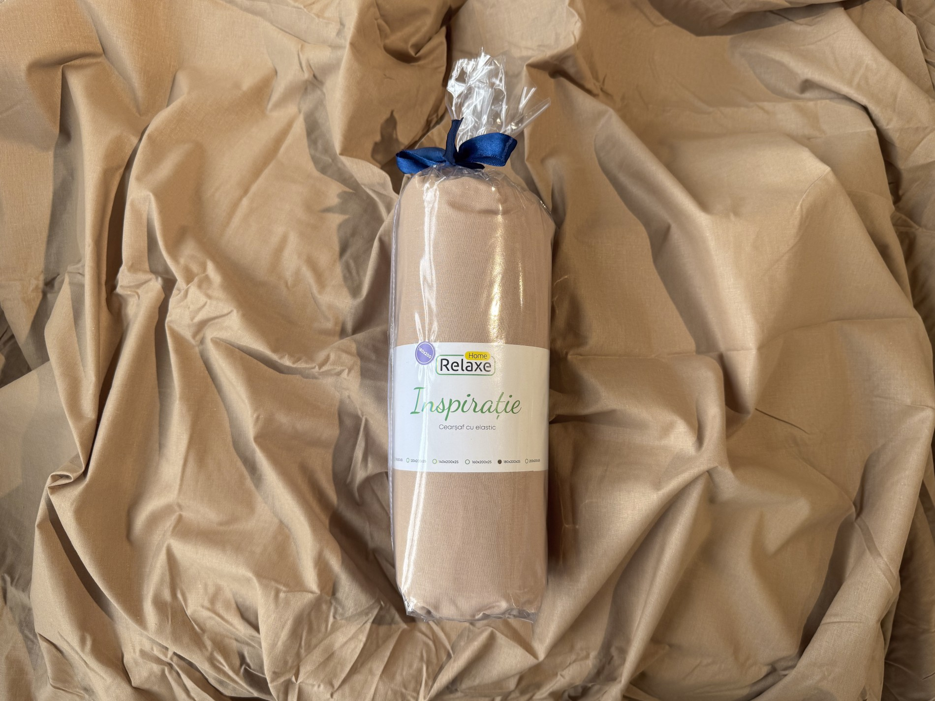 Cearșaf pentru pat Relaxe Home Inspiratie 90 x 200 cm Almond