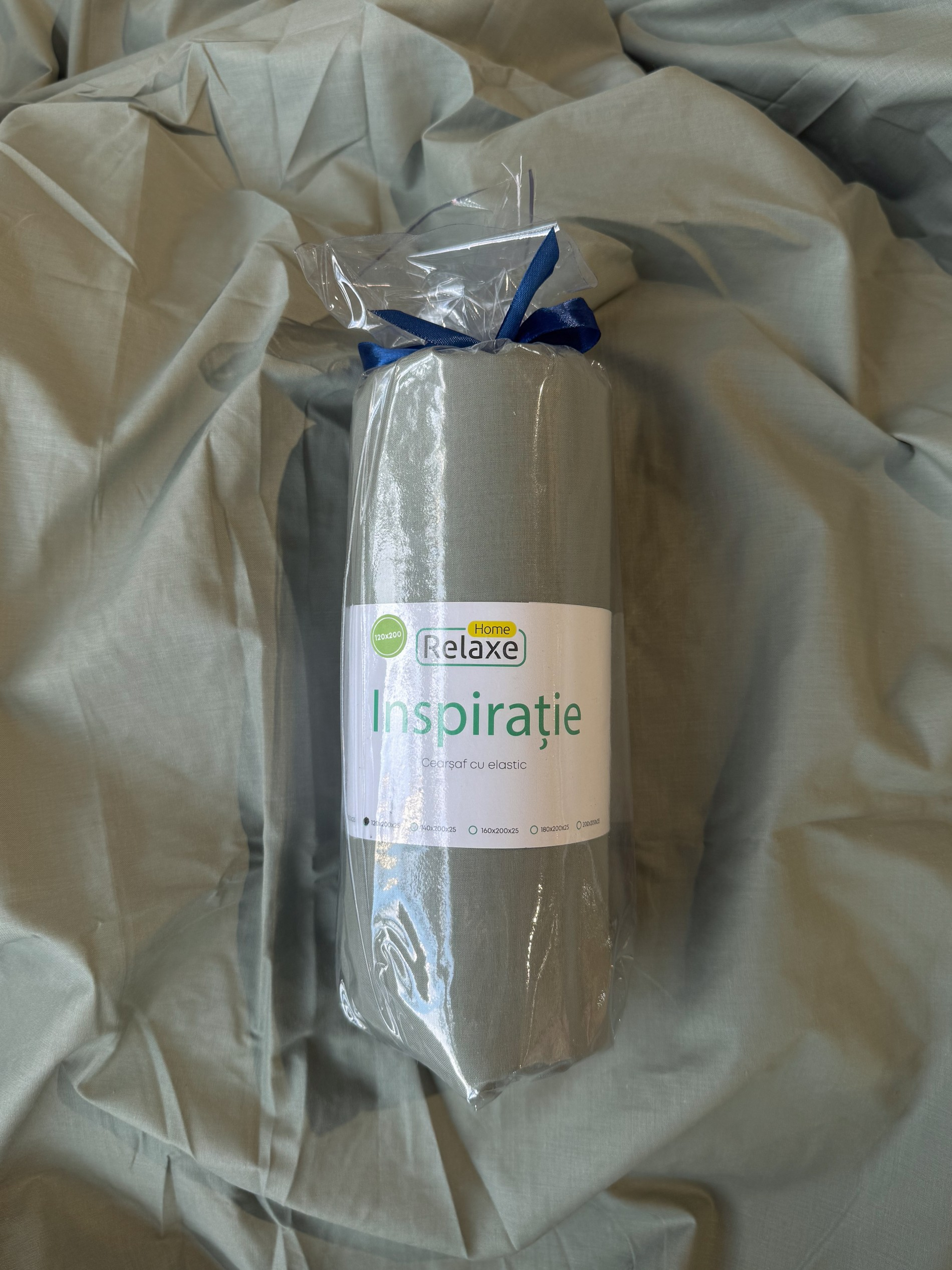 Cearșaf pentru pat Relaxe Home Inspiratie 90 x 200 cm Green-Gray Cearșaf pentru pat Relaxe Home Inspiratie 90 x 200 cm Green-Gray