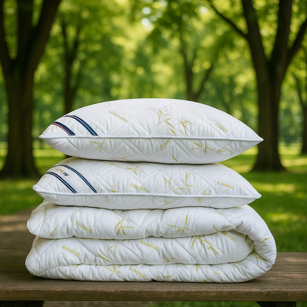 Set Plapuma + 2 perne Somnart Bamboo 200 x 220 cm Set Plapuma + 2 perne Somnart Bamboo 200 x 220 cm