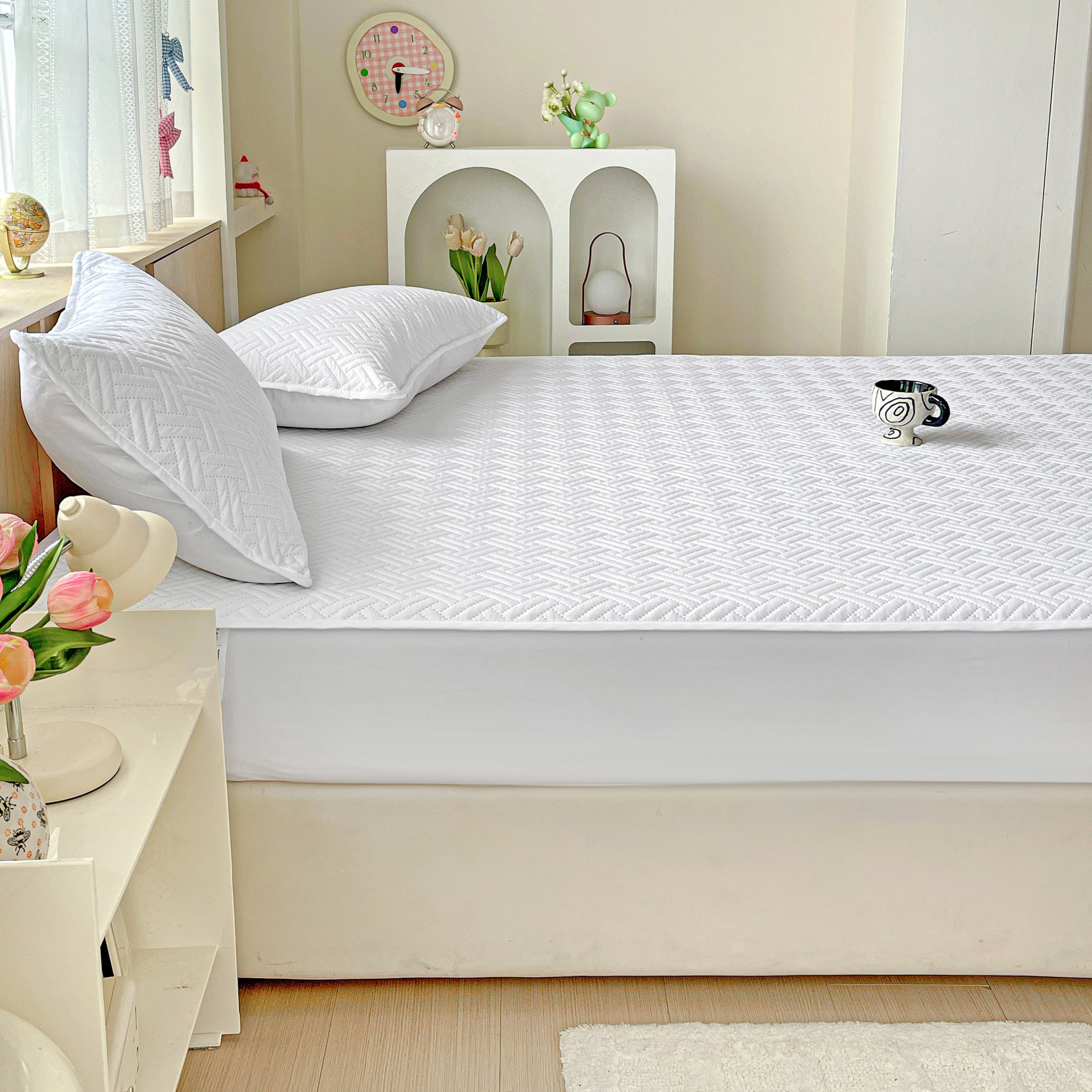 Husa de protecție Softica 180 x 200 cm White Husa de protecție Softica 180 x 200 cm White
