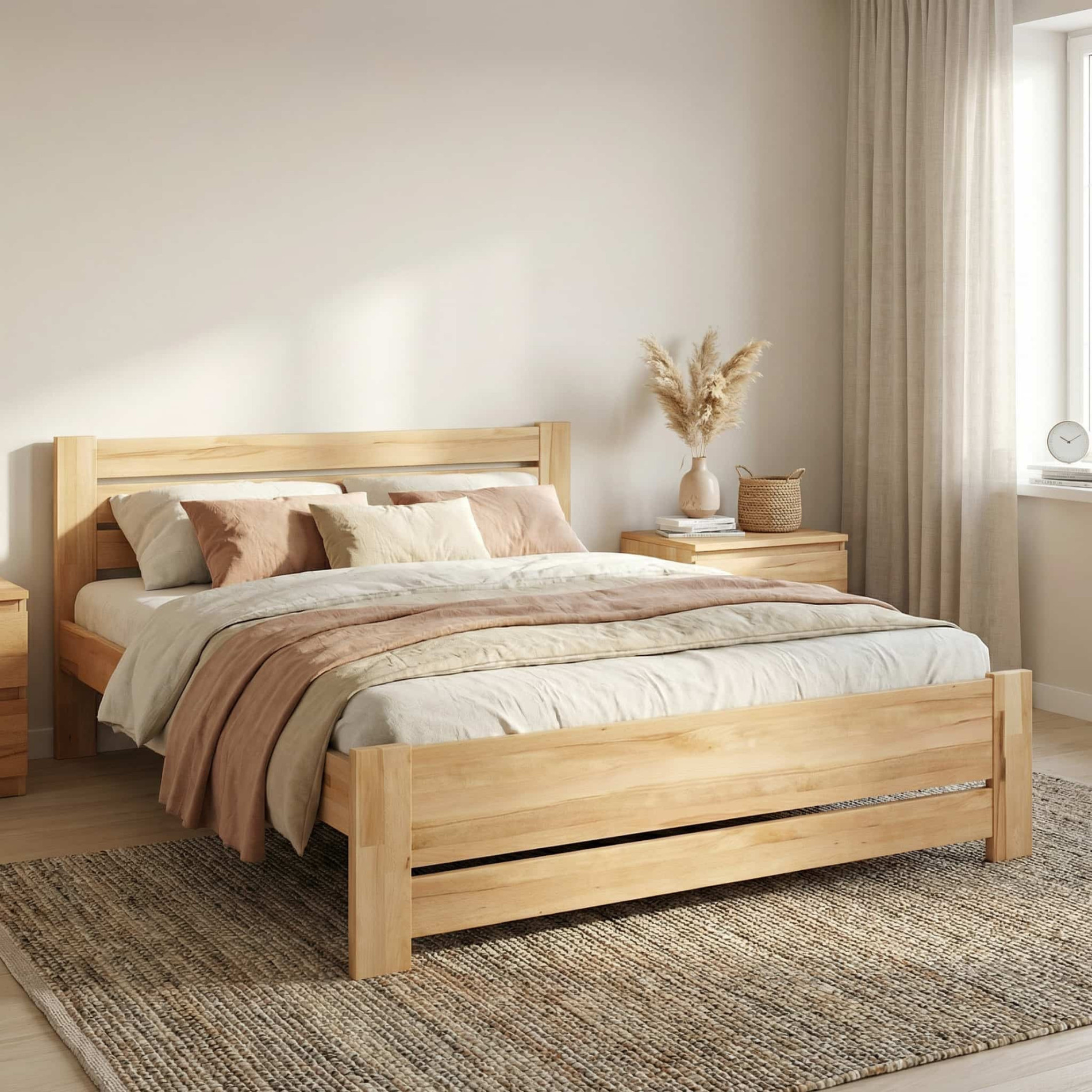 Деревянная кровать KLEN Karoline 120 x 200 см Натуральный Деревянная кровать KLEN Karoline 120 x 200 см Натуральный