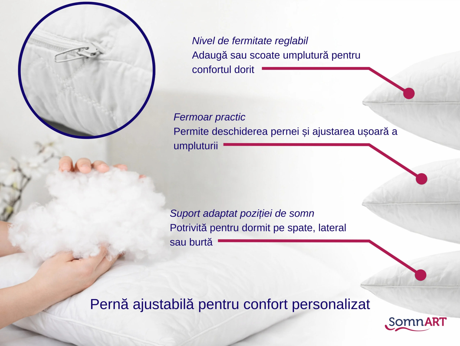 Pernă Somnart Somnia 50 x 70 cm Pernă Somnart Somnia 50 x 70 cm